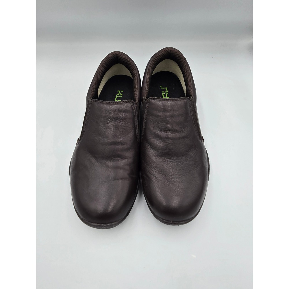 Kuru Mens‎ 8.5 Dark Brown Leather Slip On Loafers Comfort Walking Shoes